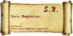 Sors Magdolna névjegykártya