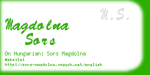 magdolna sors business card